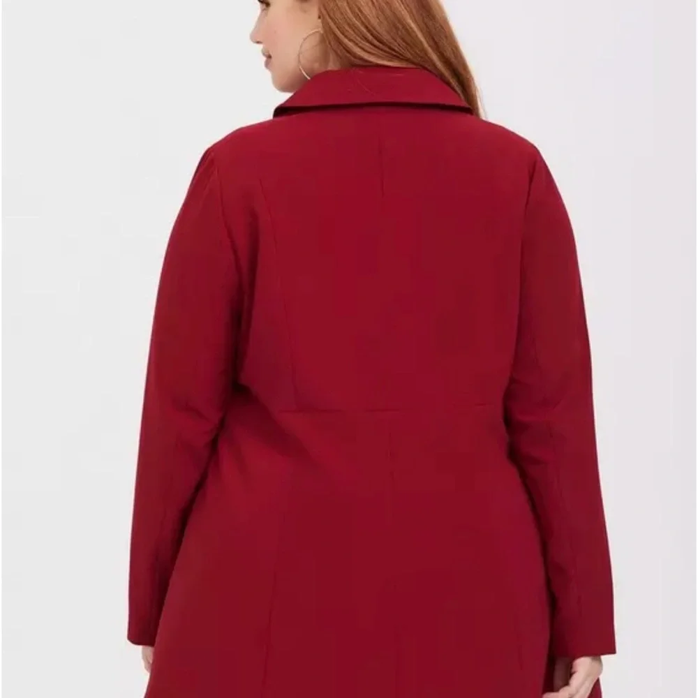 TORRID Twill A-Line Trench Red Coat size 5 Red - Picture 11 of 11